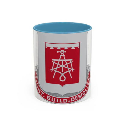 330 Engineer Battalion (U.S. Army) Accent Coffee Mug 11oz Light Blue - Go Mug Yourself