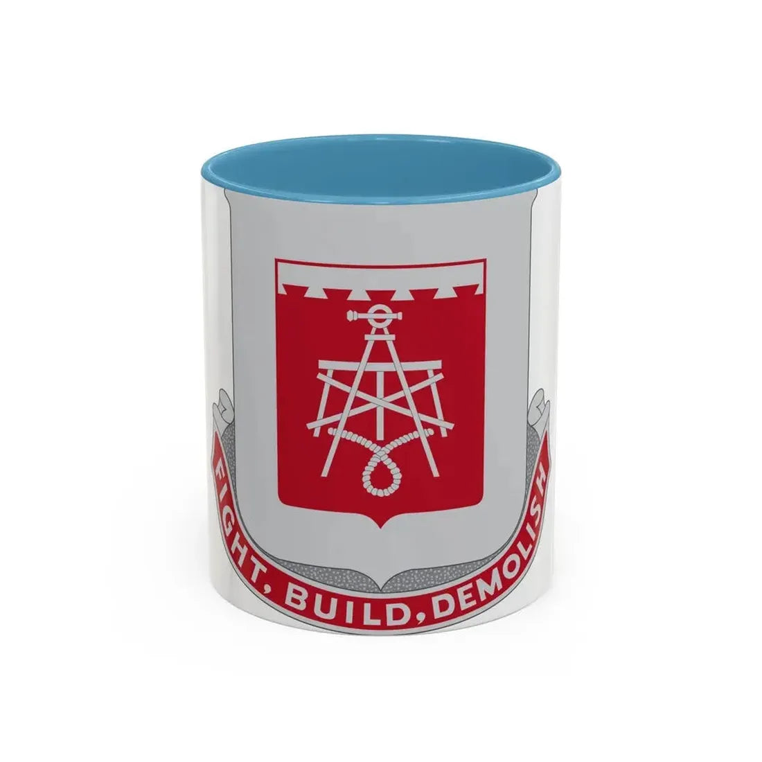 330 Engineer Battalion (U.S. Army) Accent Coffee Mug 11oz Light Blue - Go Mug Yourself