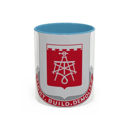 330 Engineer Battalion (U.S. Army) Accent Coffee Mug 11oz Light Blue - Go Mug Yourself
