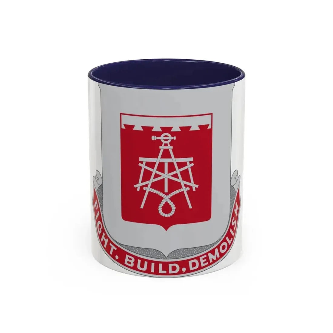 330 Engineer Battalion (U.S. Army) Accent Coffee Mug 11oz Navy - Go Mug Yourself