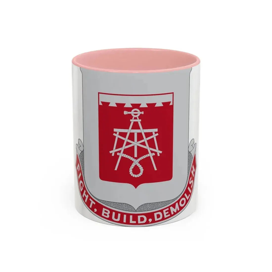 330 Engineer Battalion (U.S. Army) Accent Coffee Mug 11oz Pink - Go Mug Yourself