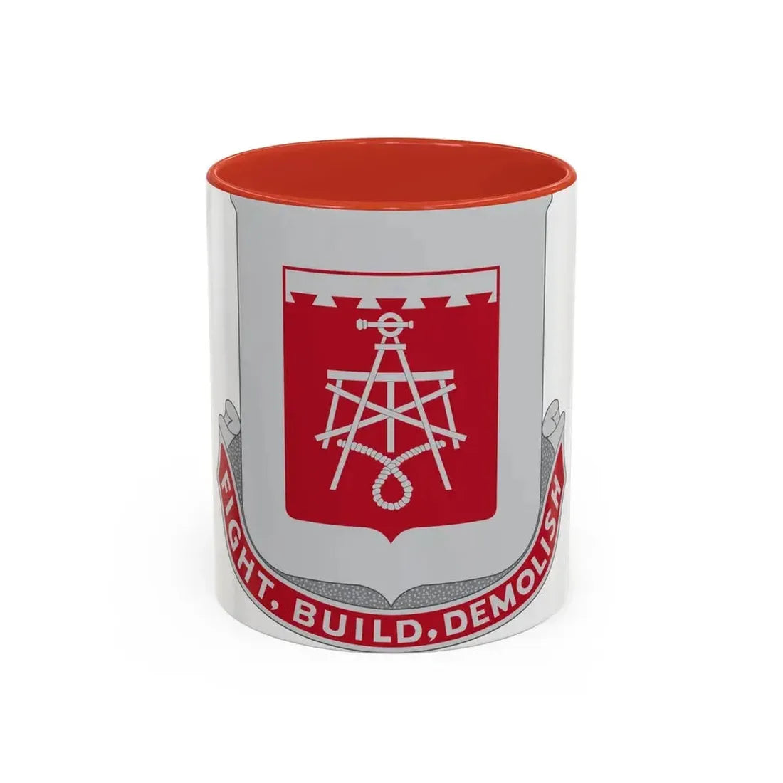 330 Engineer Battalion (U.S. Army) Accent Coffee Mug 11oz Red - Go Mug Yourself