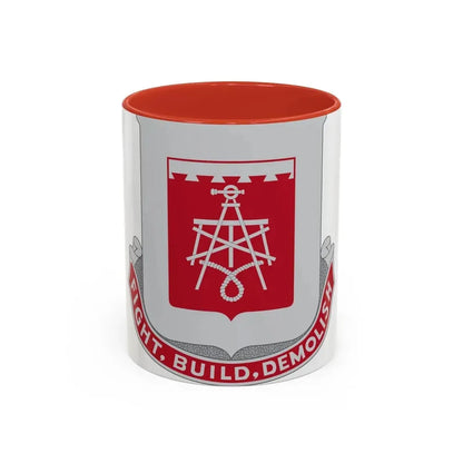 330 Engineer Battalion (U.S. Army) Accent Coffee Mug 11oz Red - Go Mug Yourself