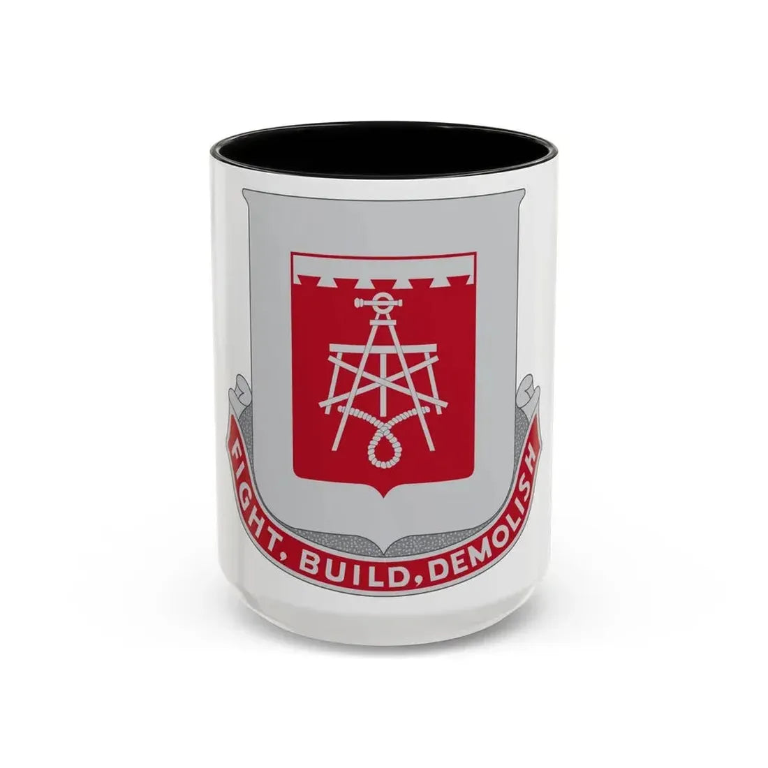 330 Engineer Battalion (U.S. Army) Accent Coffee Mug 15oz Black - Go Mug Yourself