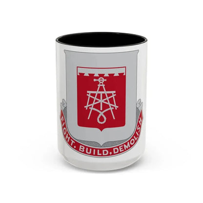 330 Engineer Battalion (U.S. Army) Accent Coffee Mug 15oz Black - Go Mug Yourself
