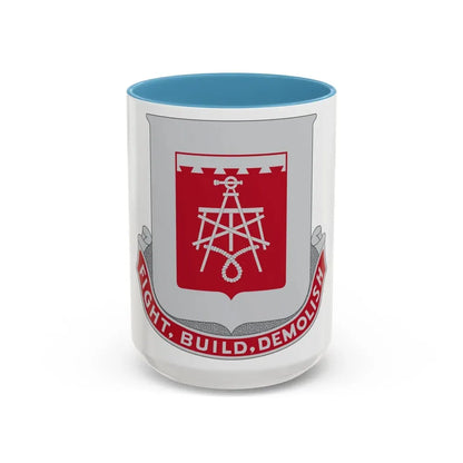 330 Engineer Battalion (U.S. Army) Accent Coffee Mug 15oz Light Blue - Go Mug Yourself
