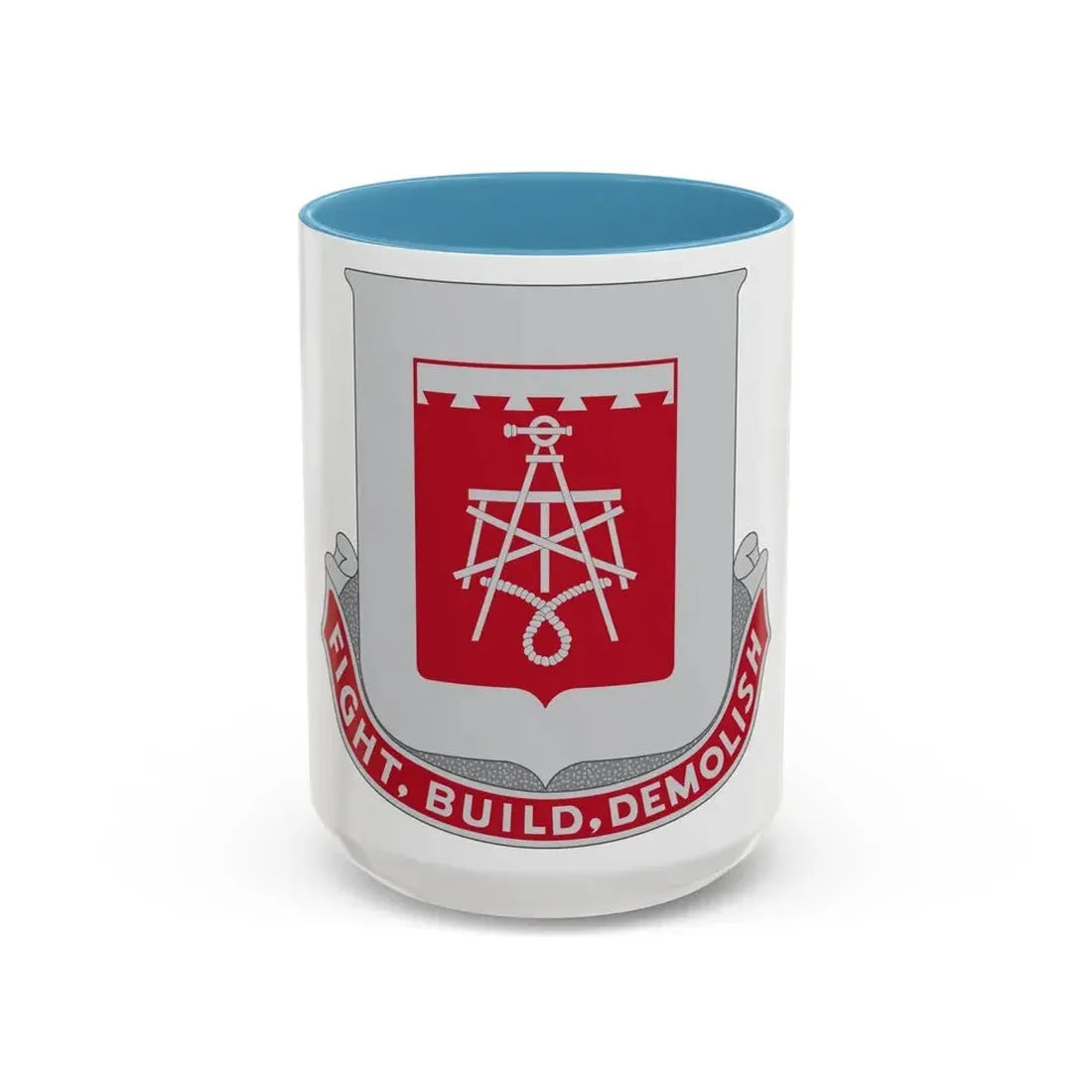 330 Engineer Battalion (U.S. Army) Accent Coffee Mug 15oz Light Blue - Go Mug Yourself