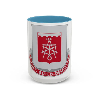 330 Engineer Battalion (U.S. Army) Accent Coffee Mug 15oz Light Blue - Go Mug Yourself