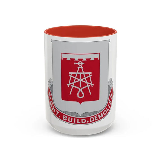 330 Engineer Battalion (U.S. Army) Accent Coffee Mug 15oz Navy - Go Mug Yourself