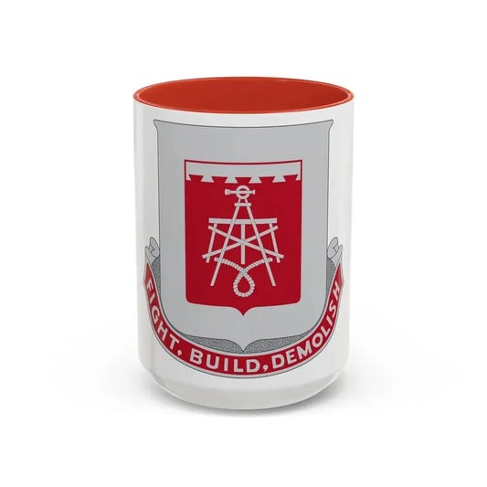 330 Engineer Battalion (U.S. Army) Accent Coffee Mug 15oz Navy - Go Mug Yourself