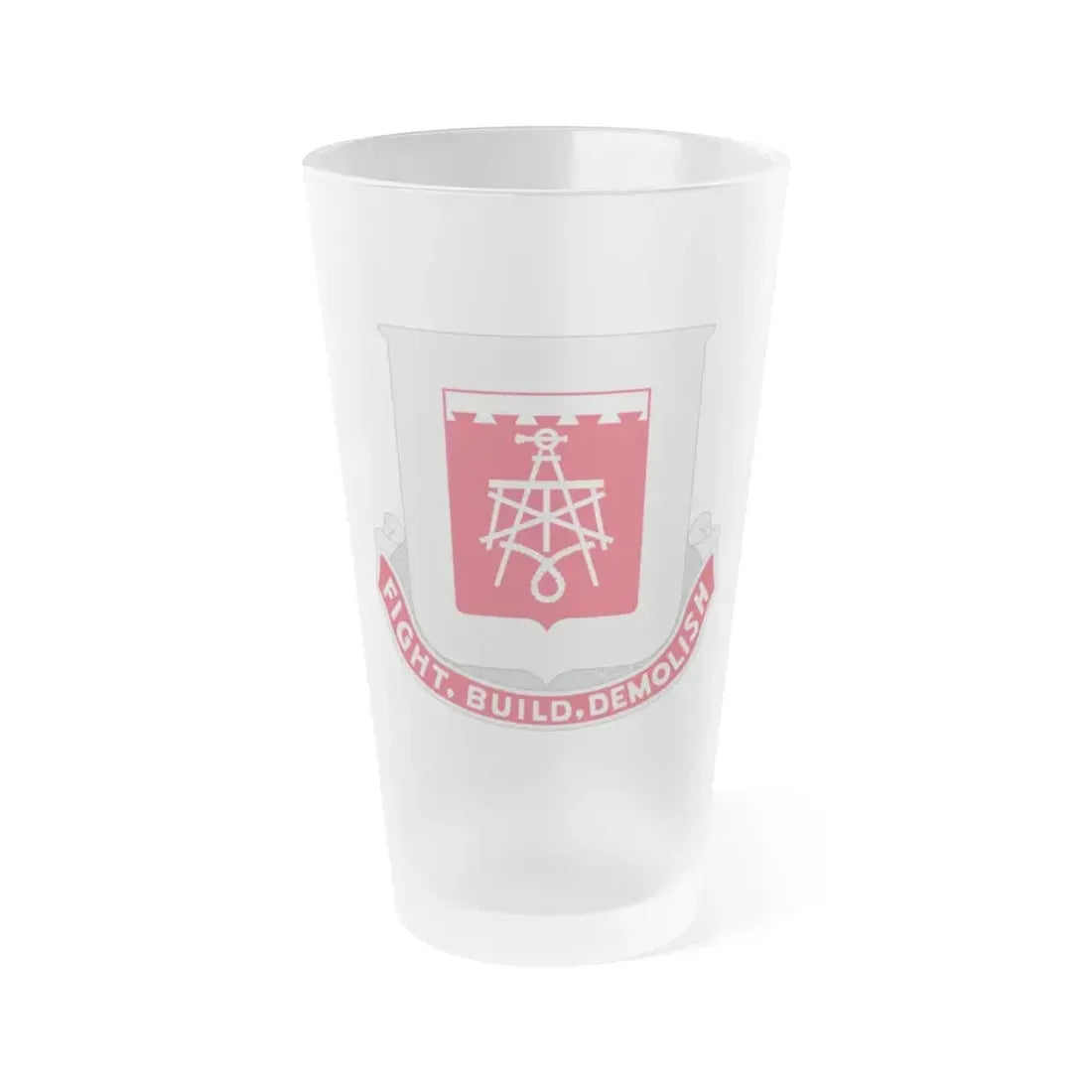 330 Engineer Battalion (U.S. Army) Frosted Pint Glass 16oz Default Title - Go Mug Yourself