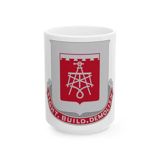 330 Engineer Battalion (U.S. Army) White Coffee Mug 15oz - Go Mug Yourself