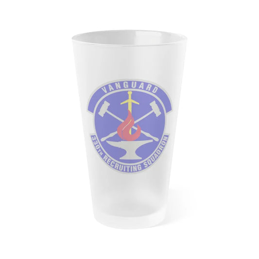 330 Recruiting Squadron AETC (U.S. Air Force) Frosted Pint Glass 16oz-16oz-Frosted-Go Mug Yourself