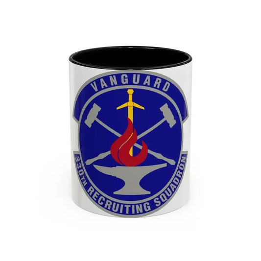 330 Recruiting Squadron AETC (U.S. Air Force) Accent Coffee Mug 11oz Black - Go Mug Yourself