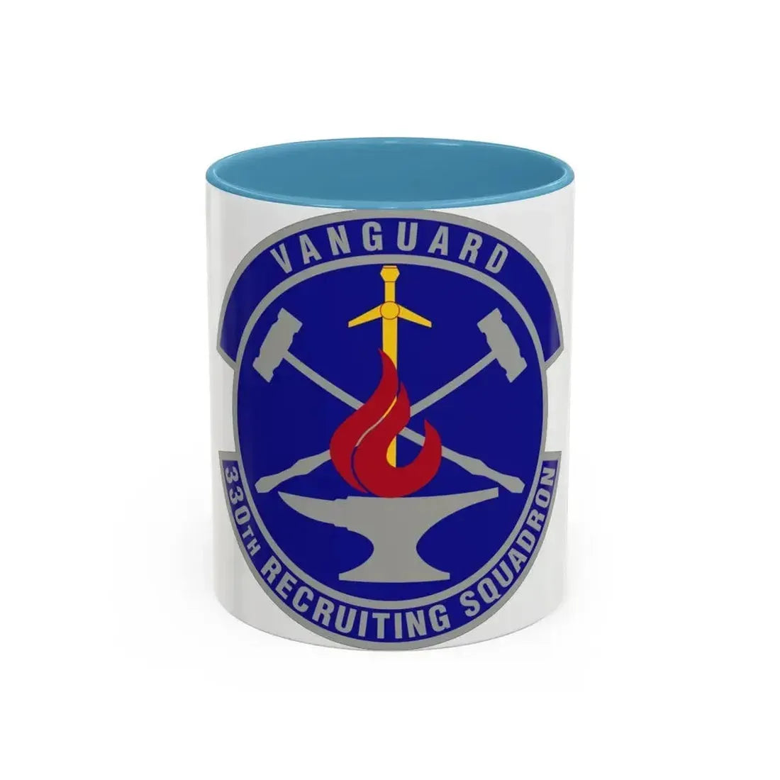 330 Recruiting Squadron AETC (U.S. Air Force) Accent Coffee Mug 11oz Light Blue - Go Mug Yourself
