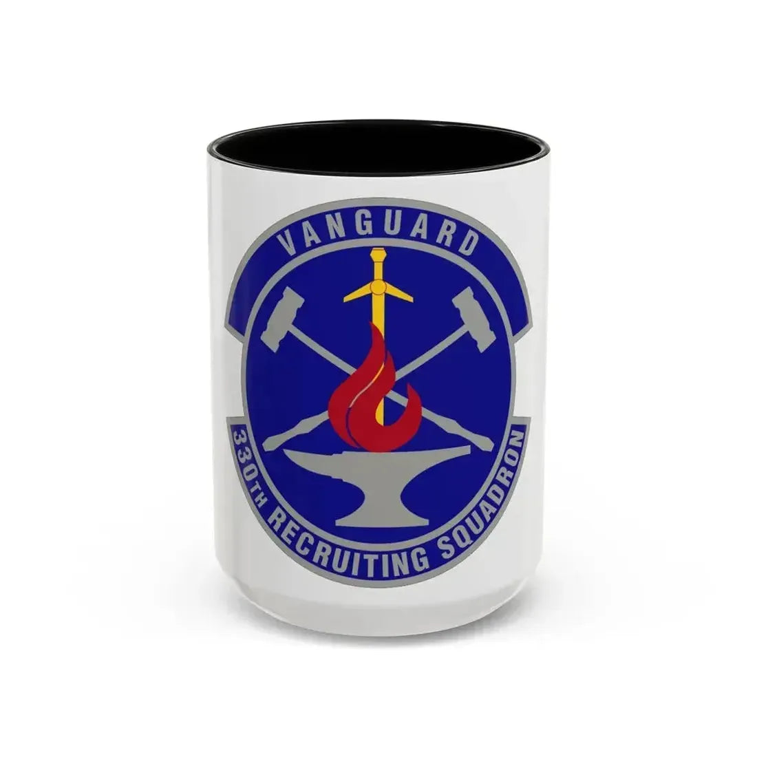 330 Recruiting Squadron AETC (U.S. Air Force) Accent Coffee Mug 15oz Black - Go Mug Yourself