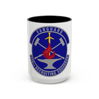 330 Recruiting Squadron AETC (U.S. Air Force) Accent Coffee Mug 15oz Black - Go Mug Yourself