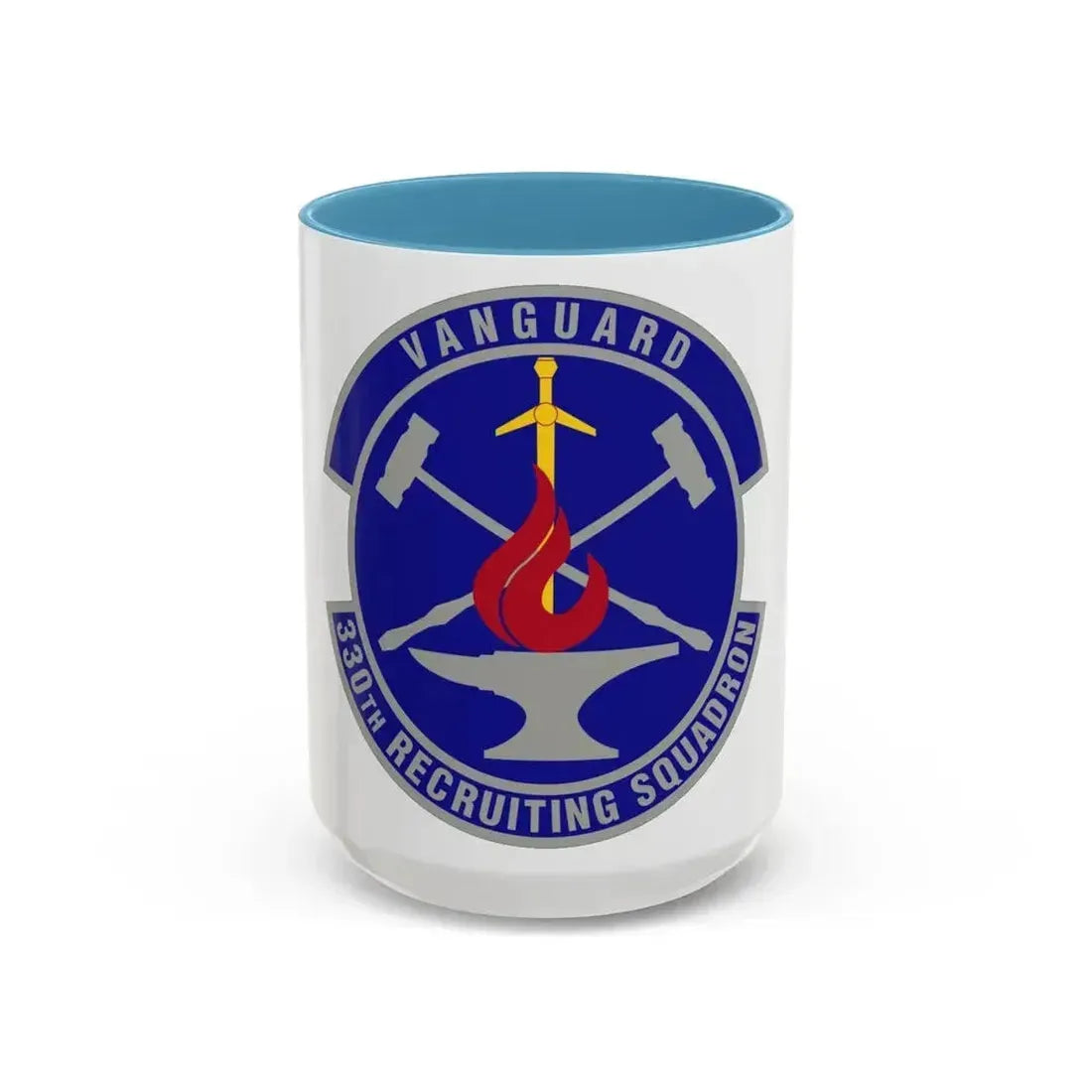 330 Recruiting Squadron AETC (U.S. Air Force) Accent Coffee Mug 15oz Light Blue - Go Mug Yourself