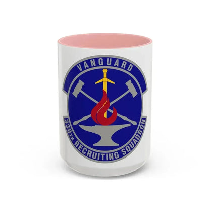330 Recruiting Squadron AETC (U.S. Air Force) Accent Coffee Mug 15oz Pink - Go Mug Yourself