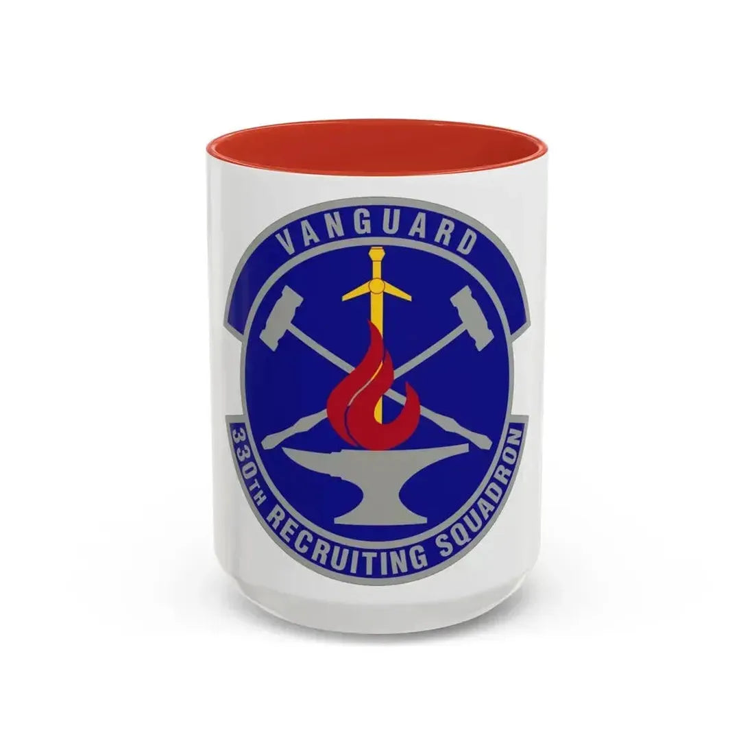 330 Recruiting Squadron AETC (U.S. Air Force) Accent Coffee Mug 15oz Red - Go Mug Yourself