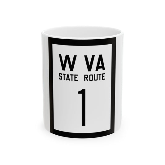 WV-1 1922 (Virginia) (Road Sign) White Coffee Mug-11oz-Go Mug Yourself