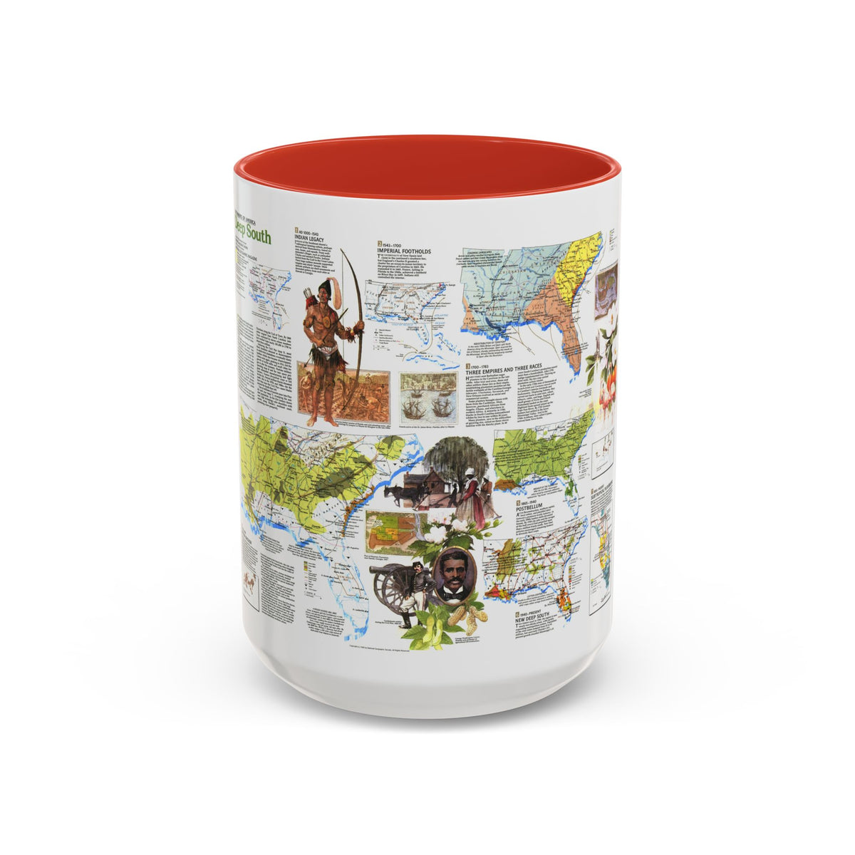 USA - Deep South 2 (1983) (Map) Accent Coffee Mug