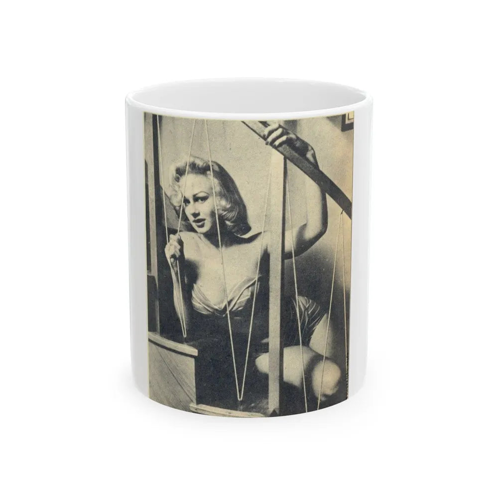 Norma Sykes #63 (Vintage Female Icon) White Coffee Mug-11oz-Go Mug Yourself