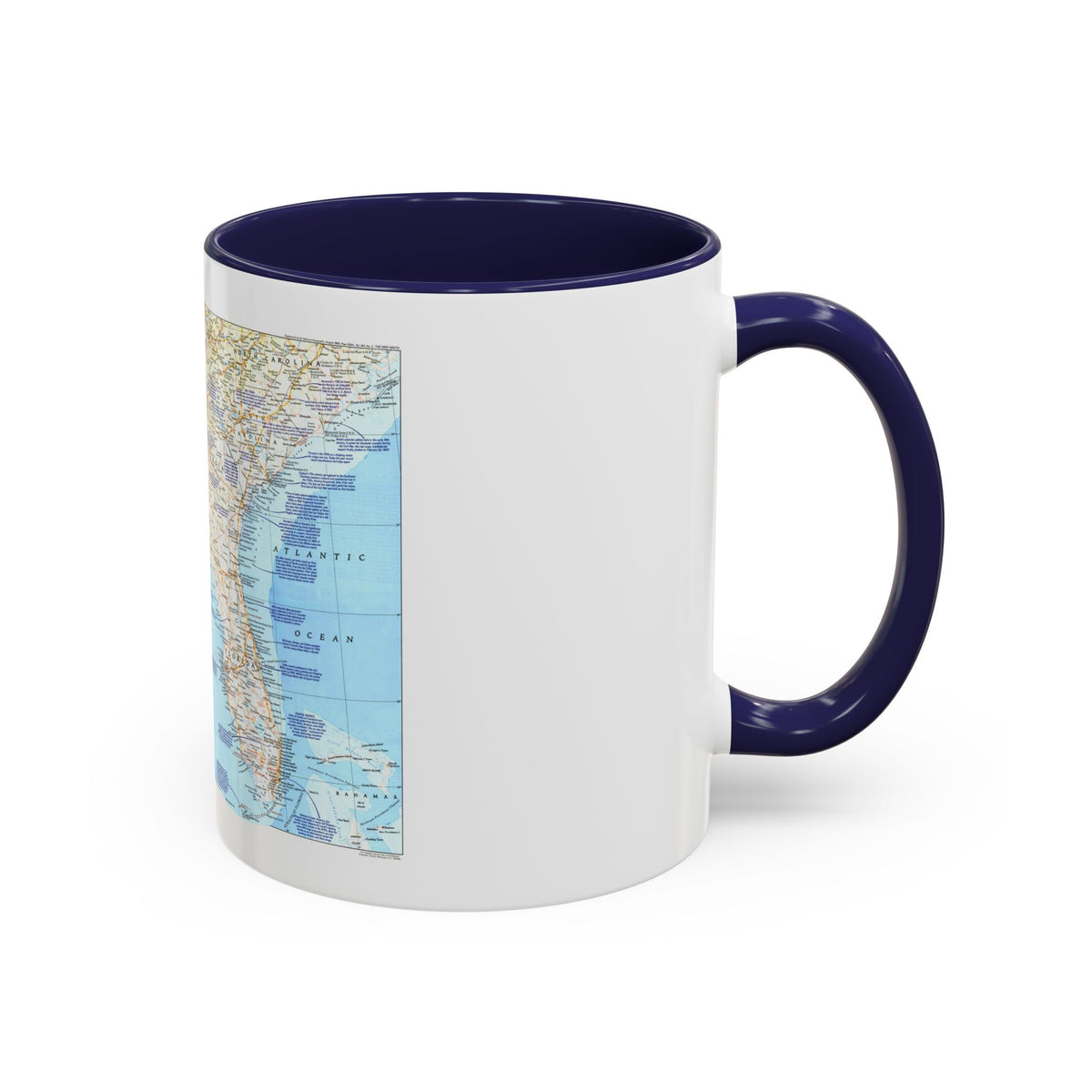 USA - Deep South 1 (1983) (Map) Accent Coffee Mug