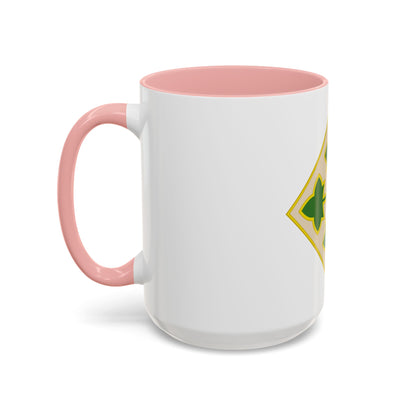 4th Infantry Division CSIB2 (U.S. Army) Accent Coffee Mug