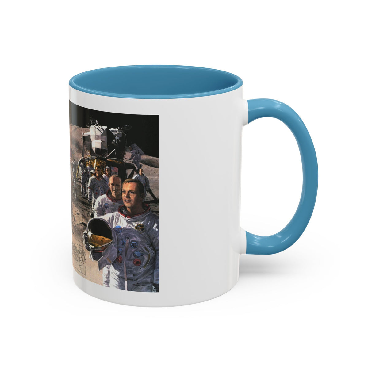 Space - Teammates in Mankind's Greatest Adventure (1973) (Map) Accent Coffee Mug