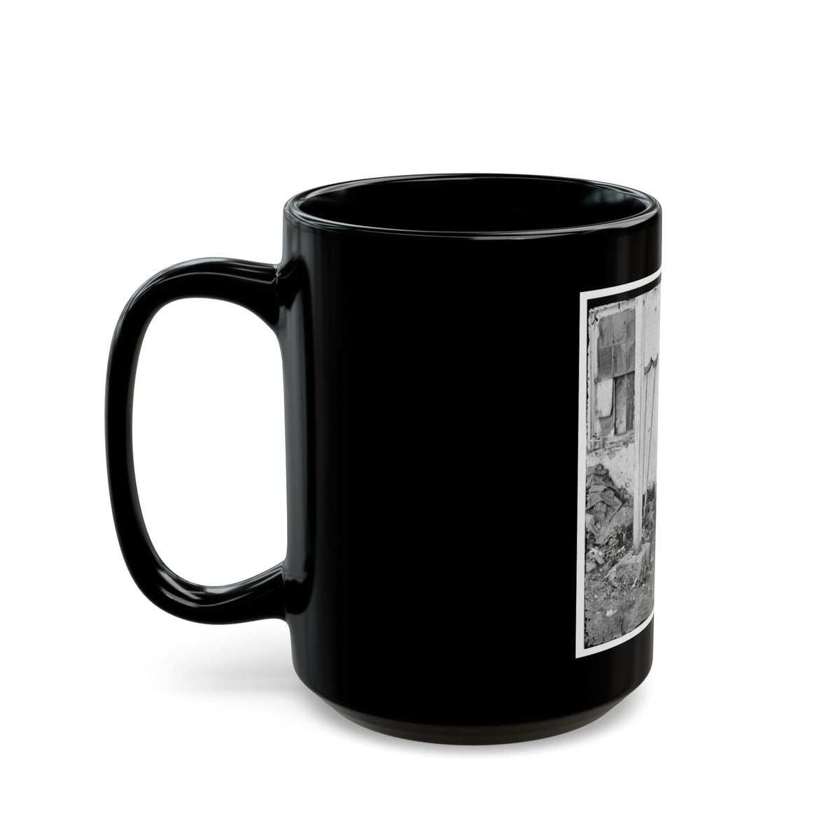 Gettysburg, Pa. John L. Burns, The  Old Hero Of Gettysburg,  With Gun And Crutches (U.S. Civil War) Black Coffee Mug