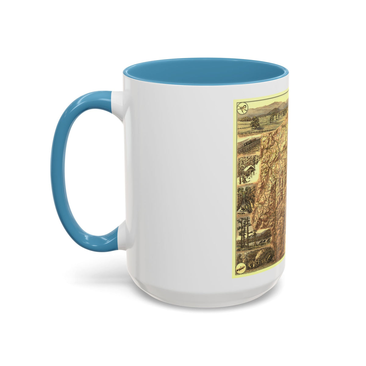 USA - New Hampshire's White Mountains (1937) (Map) Accent Coffee Mug
