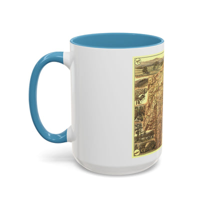 USA - New Hampshire's White Mountains (1937) (Map) Accent Coffee Mug