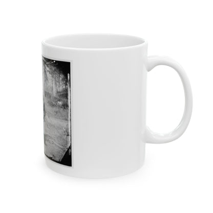 Yorktown, Va., Vicinity. Group Before The Photographic Tent At Camp Winfield Scott (U.S. Civil War) White Coffee Mug