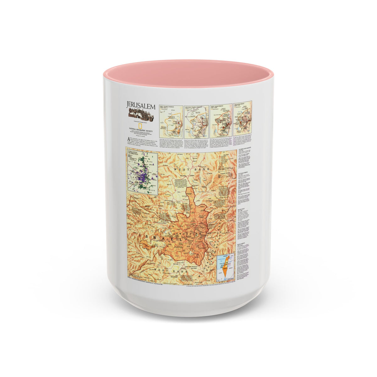 Jerusalem (1996) (Map) Accent Coffee Mug