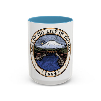 Seal of Tacoma WA - Accent Coffee Mug