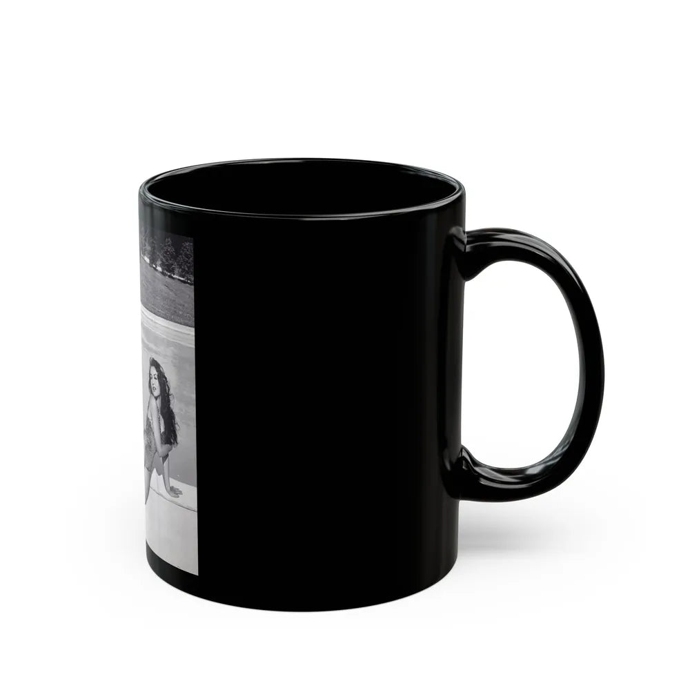 Julie Newmar #105 (Vintage Female Icon) Black Coffee Mug-Go Mug Yourself