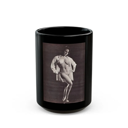 June Palmer #334 - Nude (Vintage Female Icon) Black Coffee Mug-15oz-Go Mug Yourself