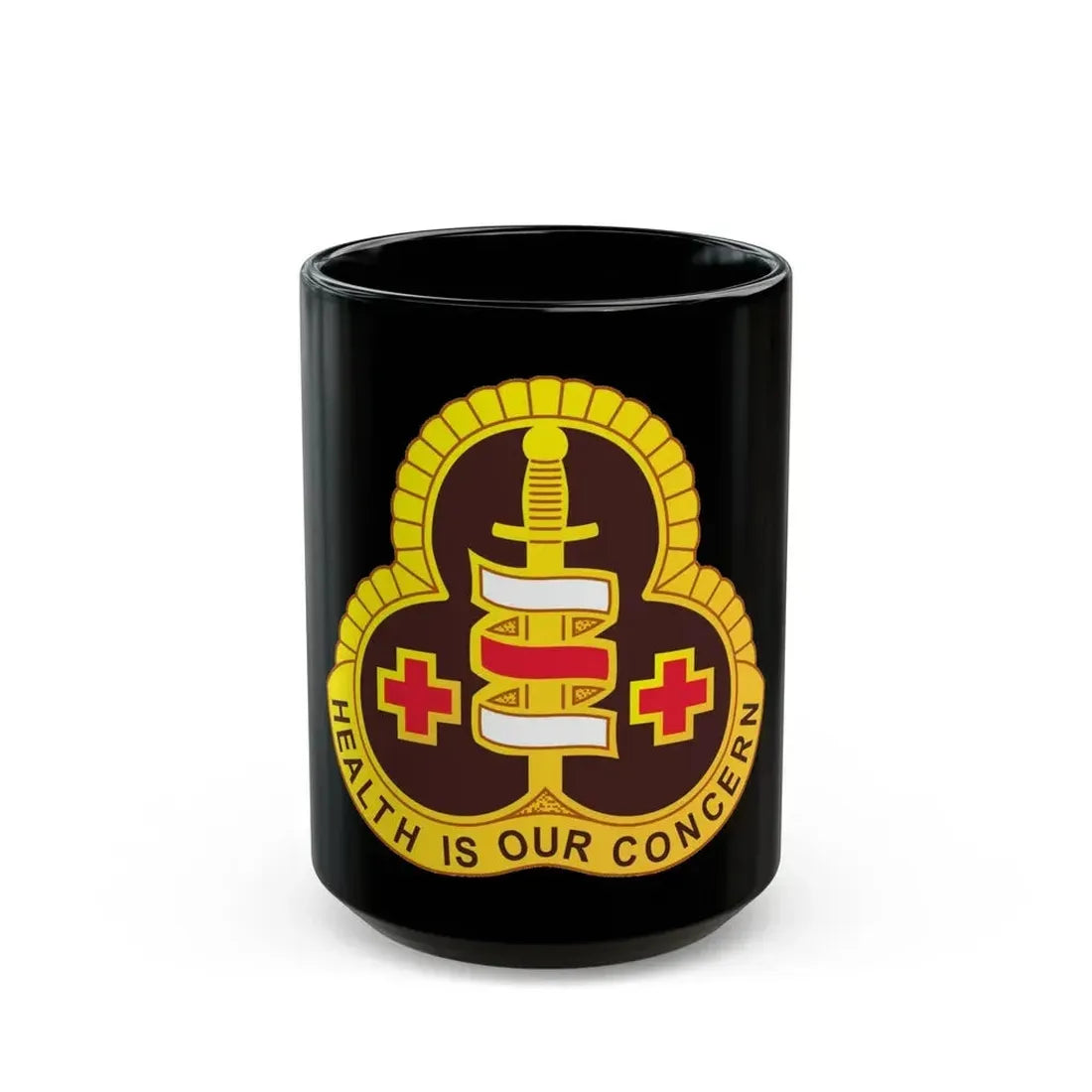 331 Medical Group (U.S. Army) Black Coffee Mug 15oz - Go Mug Yourself