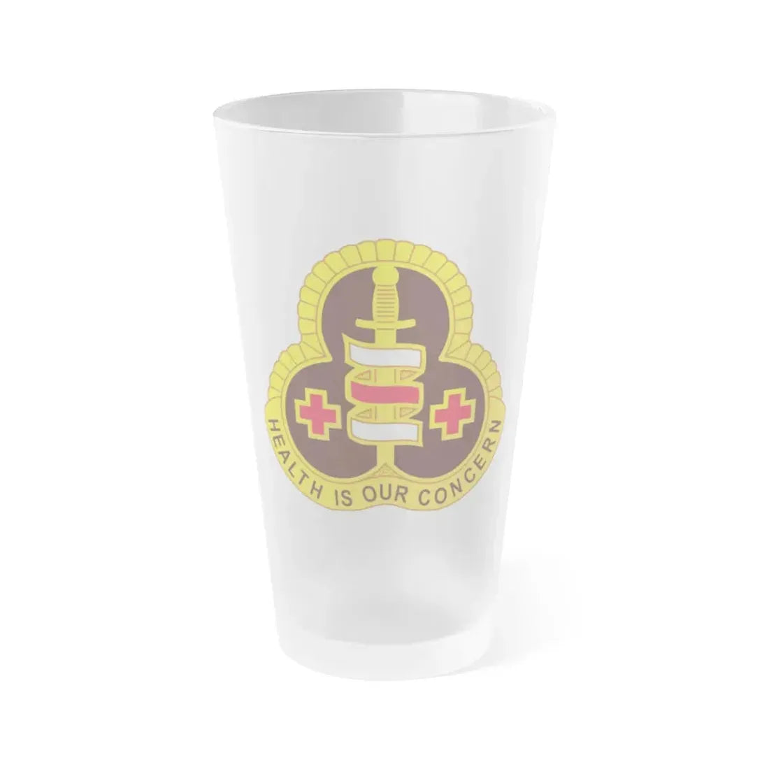 331 Medical Group (U.S. Army) Frosted Pint Glass 16oz Default Title - Go Mug Yourself