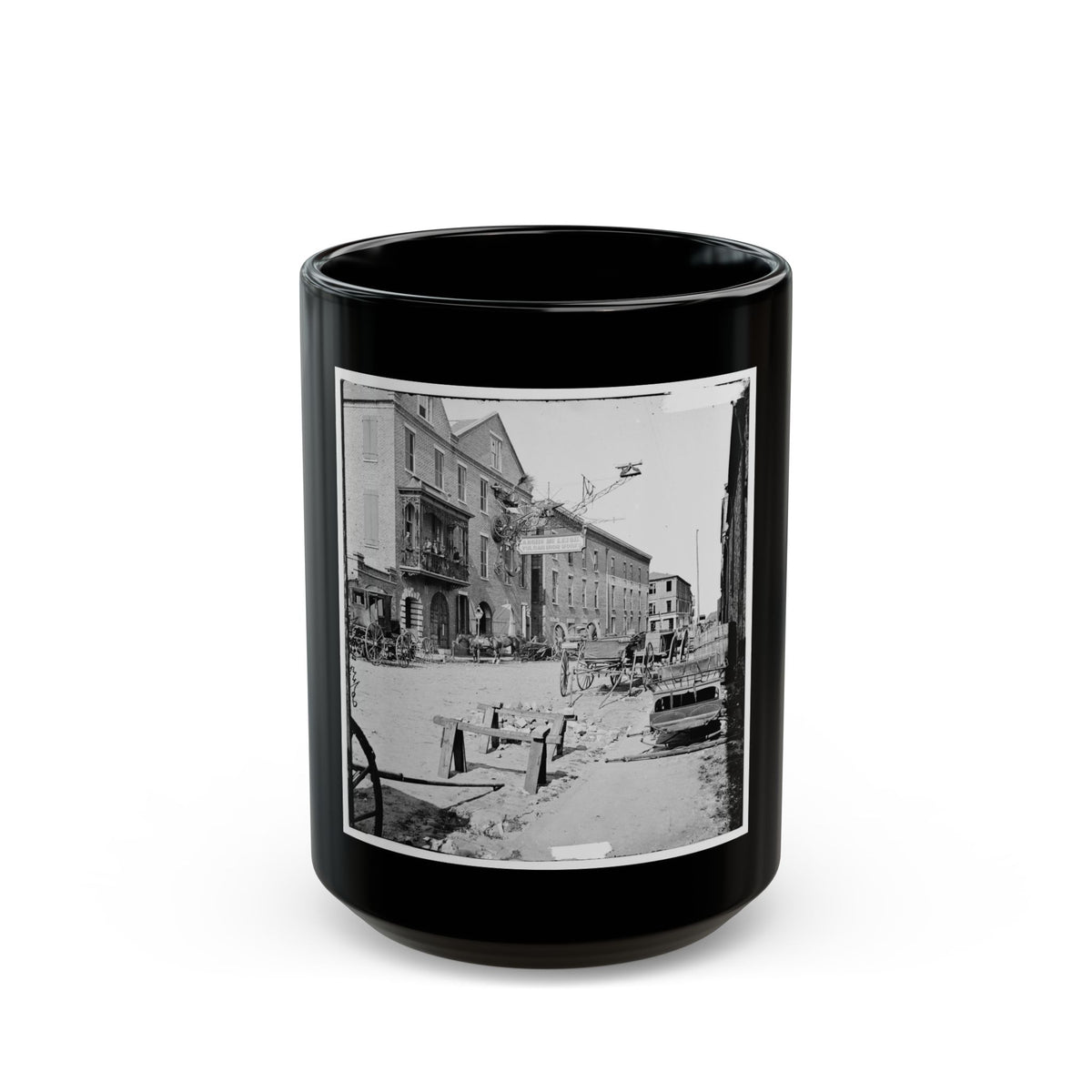 Charleston, S.C. Archibald Mcleish's Vulcan Iron Works And Other Houses On Cumberland Street (U.S. Civil War) Black Coffee Mug