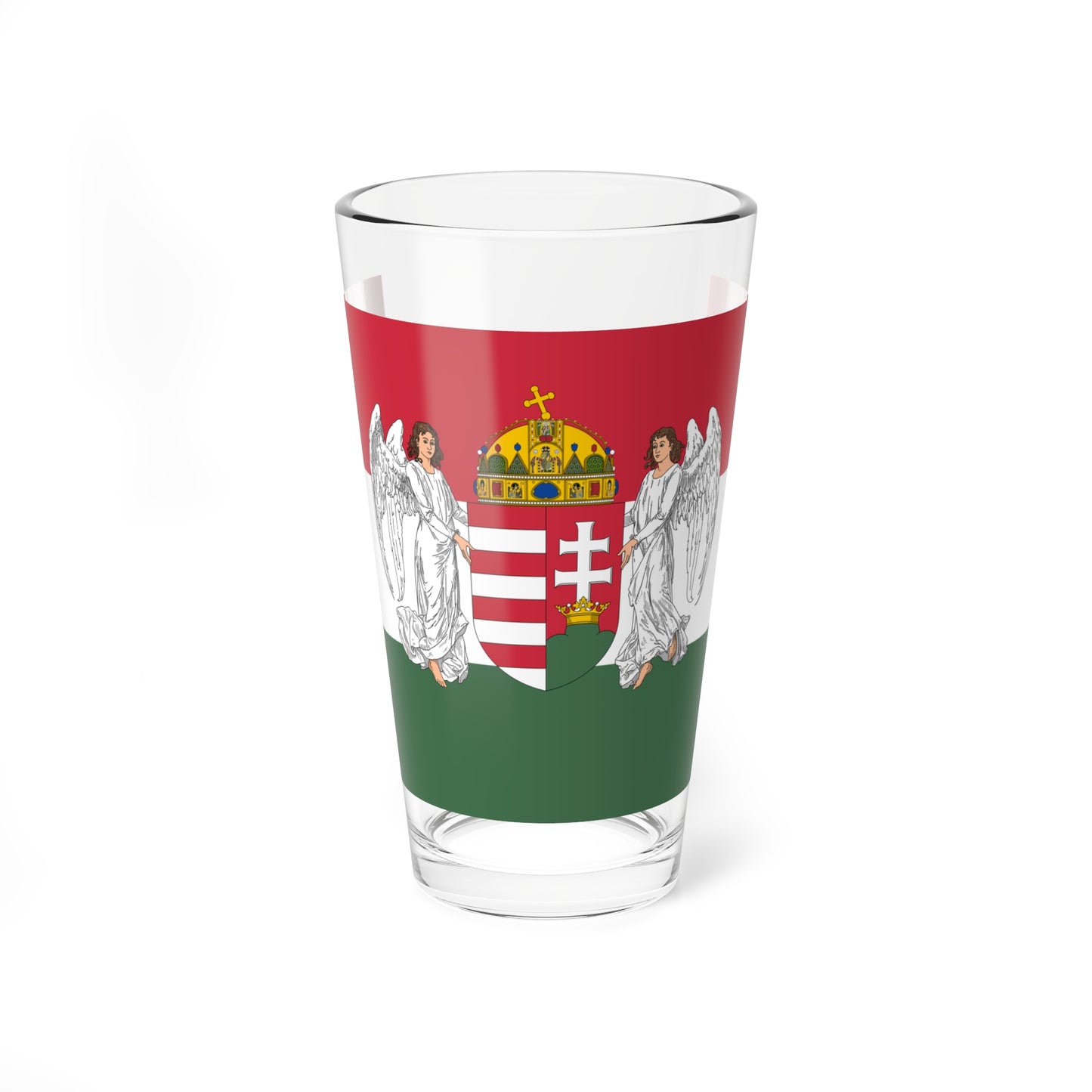 Flag of Hungary 1896-1915 angels 3-2 aspect ratio (Austria) Pint Glass 16oz