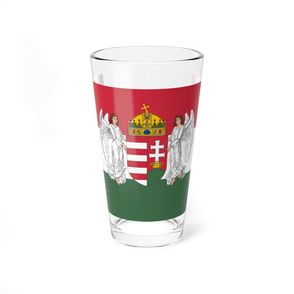 Flag of Hungary 1896-1915 angels 3-2 aspect ratio (Austria) Pint Glass 16oz