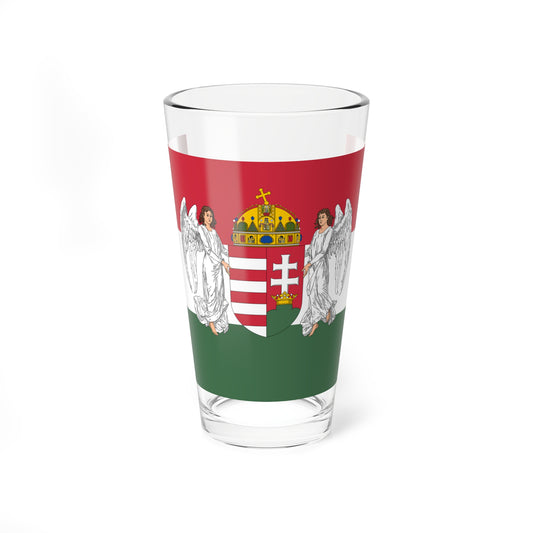 Flag of Hungary 1896-1915 angels 3-2 aspect ratio (Austria) Pint Glass 16oz
