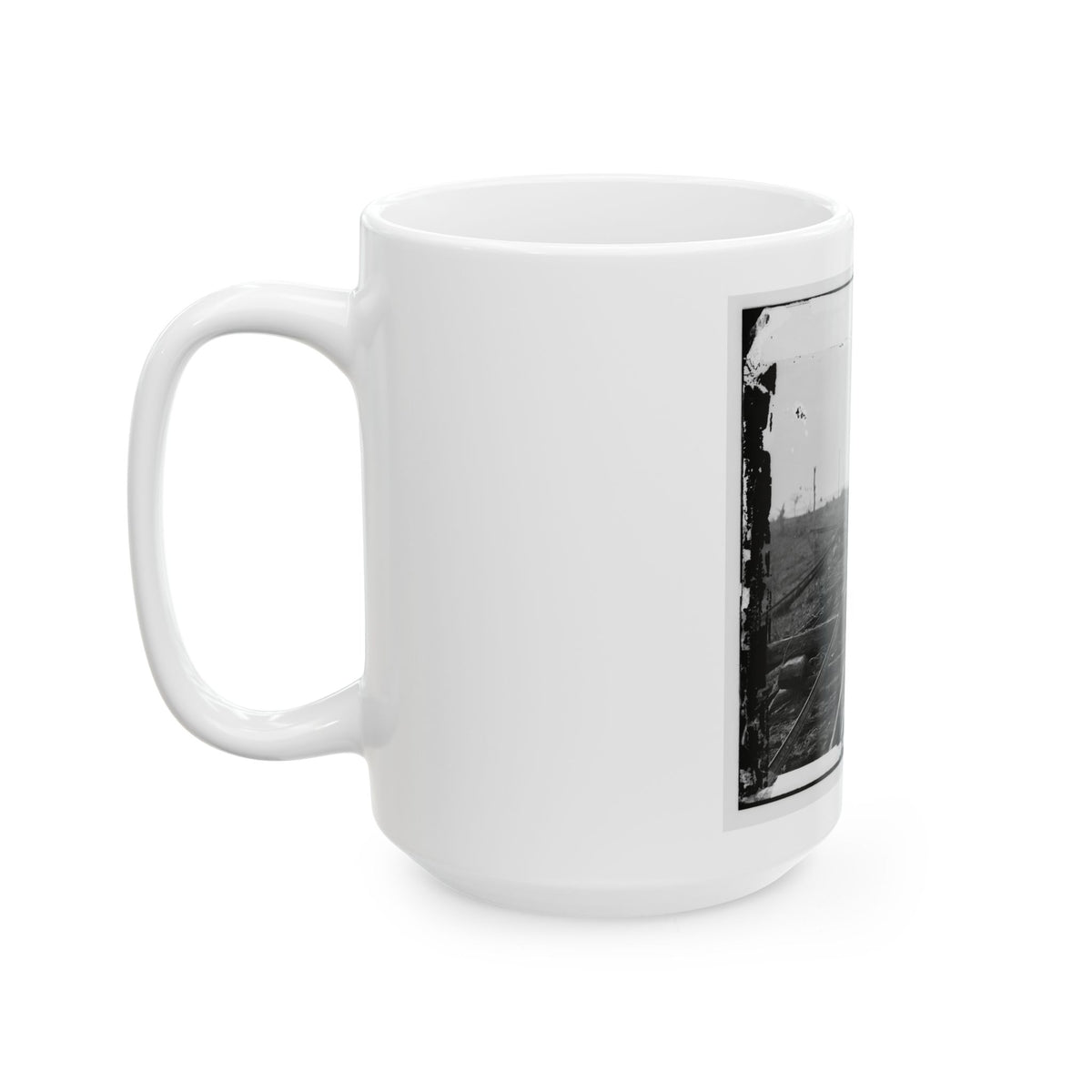 Virginia. Tracks Of The Orange & Alexandria Railroad, Destroyed By The Confederates Between Bristow Station And The Rappahannock (U.S. Civil War) White Coffee Mug