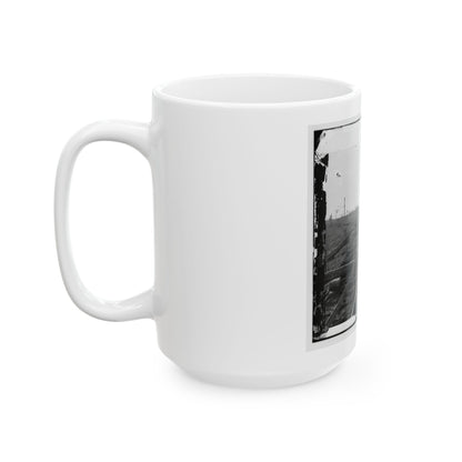 Virginia. Tracks Of The Orange & Alexandria Railroad, Destroyed By The Confederates Between Bristow Station And The Rappahannock (U.S. Civil War) White Coffee Mug