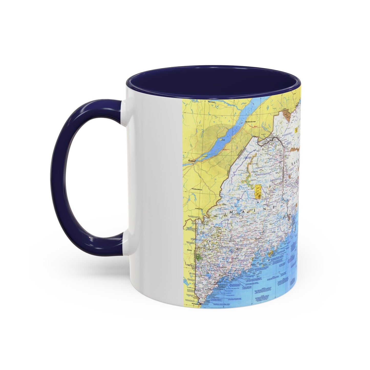 Canada - Maine, with the Maritime Provinces 1 (1975) (Map) Accent Coffee Mug