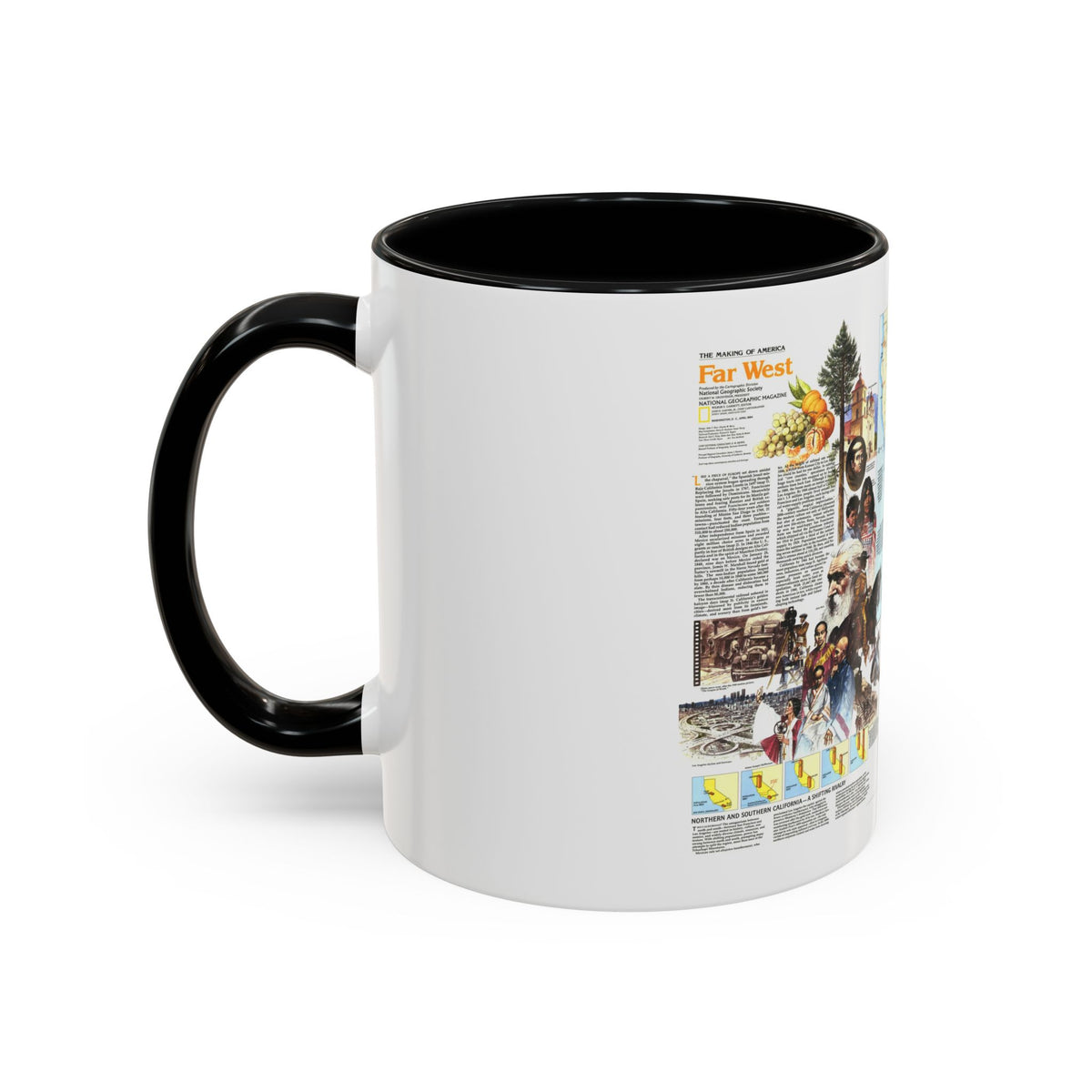 USA - Far West 2 (1984) (Map) Accent Coffee Mug
