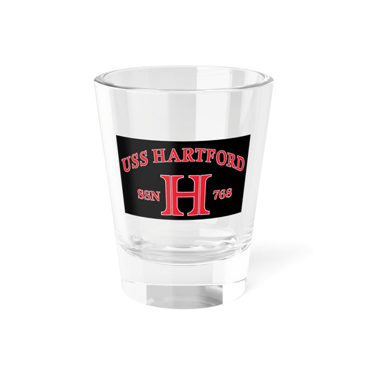 Verre à liqueur avec drapeau USS Hartford SSN 768 (US Navy) 1,5 oz