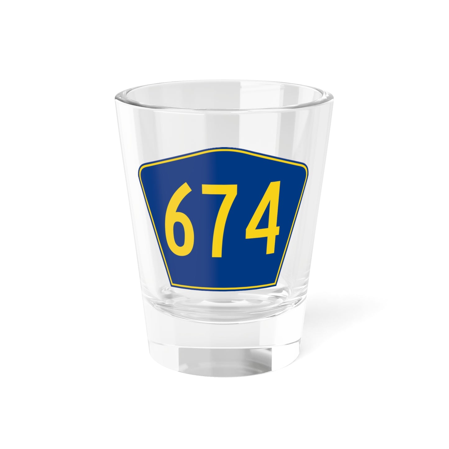 PR secondary 674 (Puerto Rico) (Road Sign) Shot Glass 1.5oz